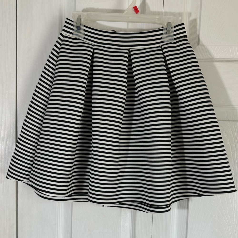 Striped scuba circle skirt